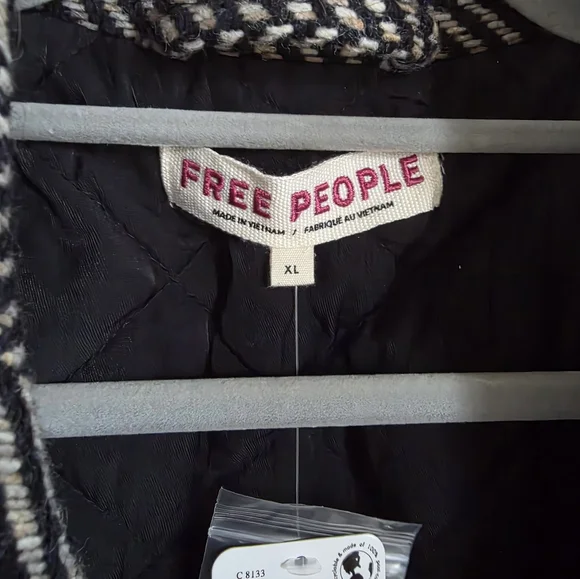 NWT Free People Ari Herringbone Peacoat - Picture 9 of 12